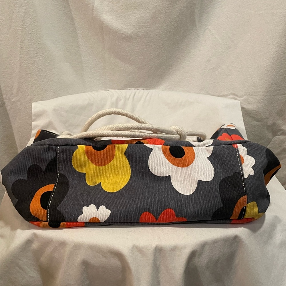 Farmhouse is My Style Floral Canvas Tote Bag - Gray, Red, Orange and Yellow - Picture 3 of 12